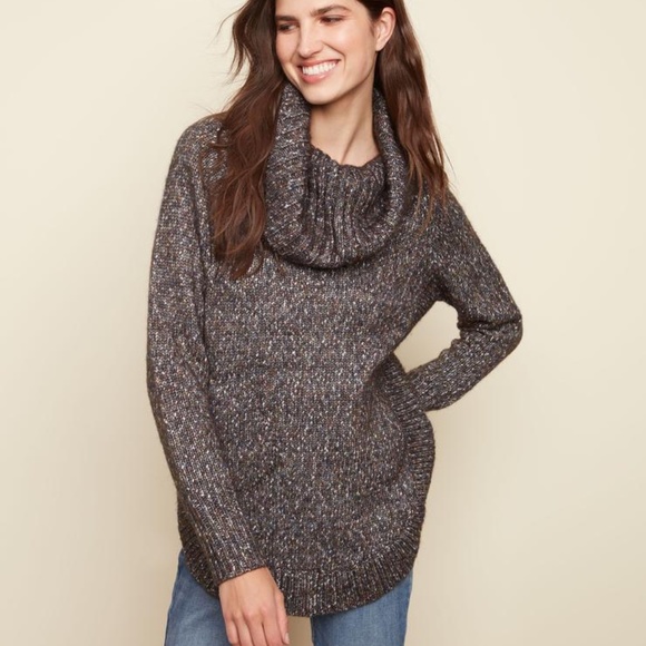 CABLE KNIT TURTLENECK - Picture 1 of 2